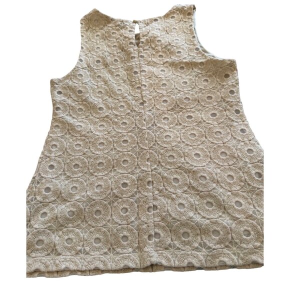 Banana Republic Mad Men Collection Beige Lace Sleeveless Top S - Picture 4 of 7